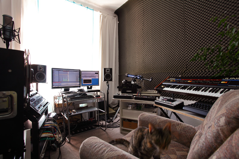 Studio Studio #3 – Musikzimmer von Juno6 mit Katze (Foto: Christian Hüller)